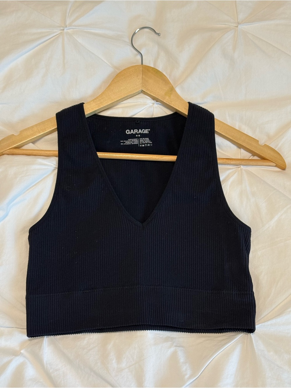 Garage V Neck Crop Top